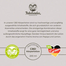 Lade das Bild in den Galerie-Viewer, CBD Körperlotion 200ml - Die Naturburschen
