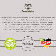 Lade das Bild in den Galerie-Viewer, Hanfblütenvollextrakt mit 10% - Die Naturburschen
