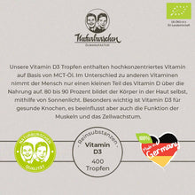 Lade das Bild in den Galerie-Viewer, Vitamin D3 &amp; K2 30ml - Die Naturburschen

